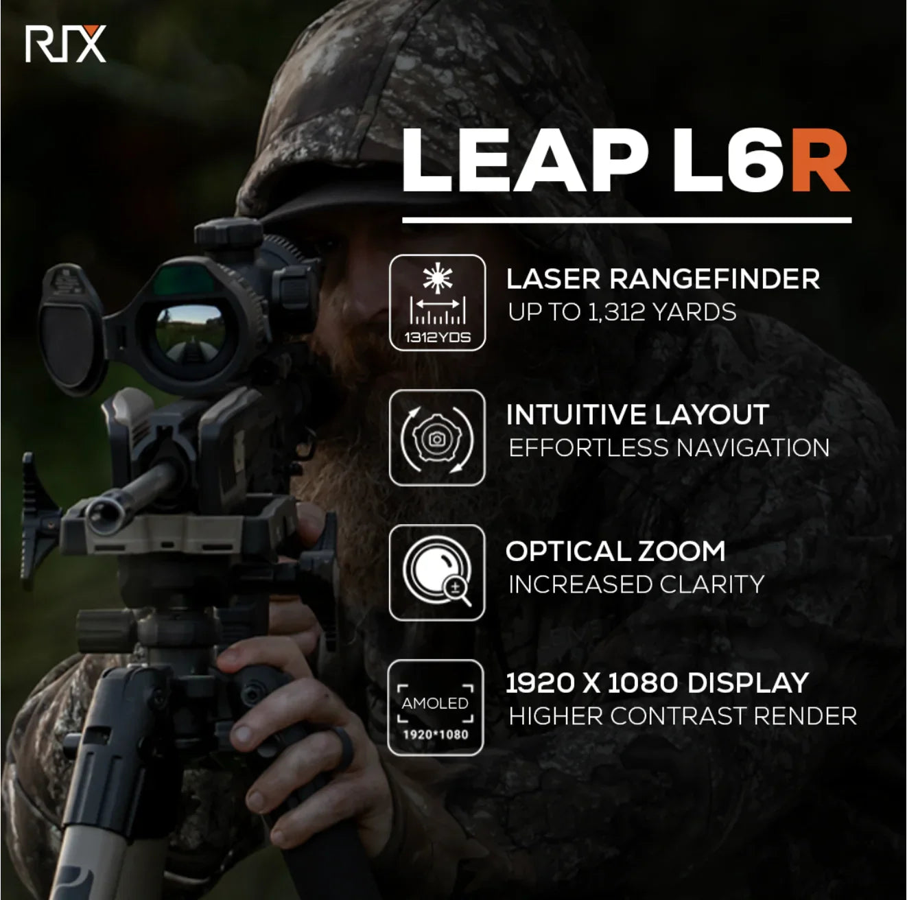 RIX LEAP L6R 640 LRF Continuous Optical Zoom Thermal Scope 50mm