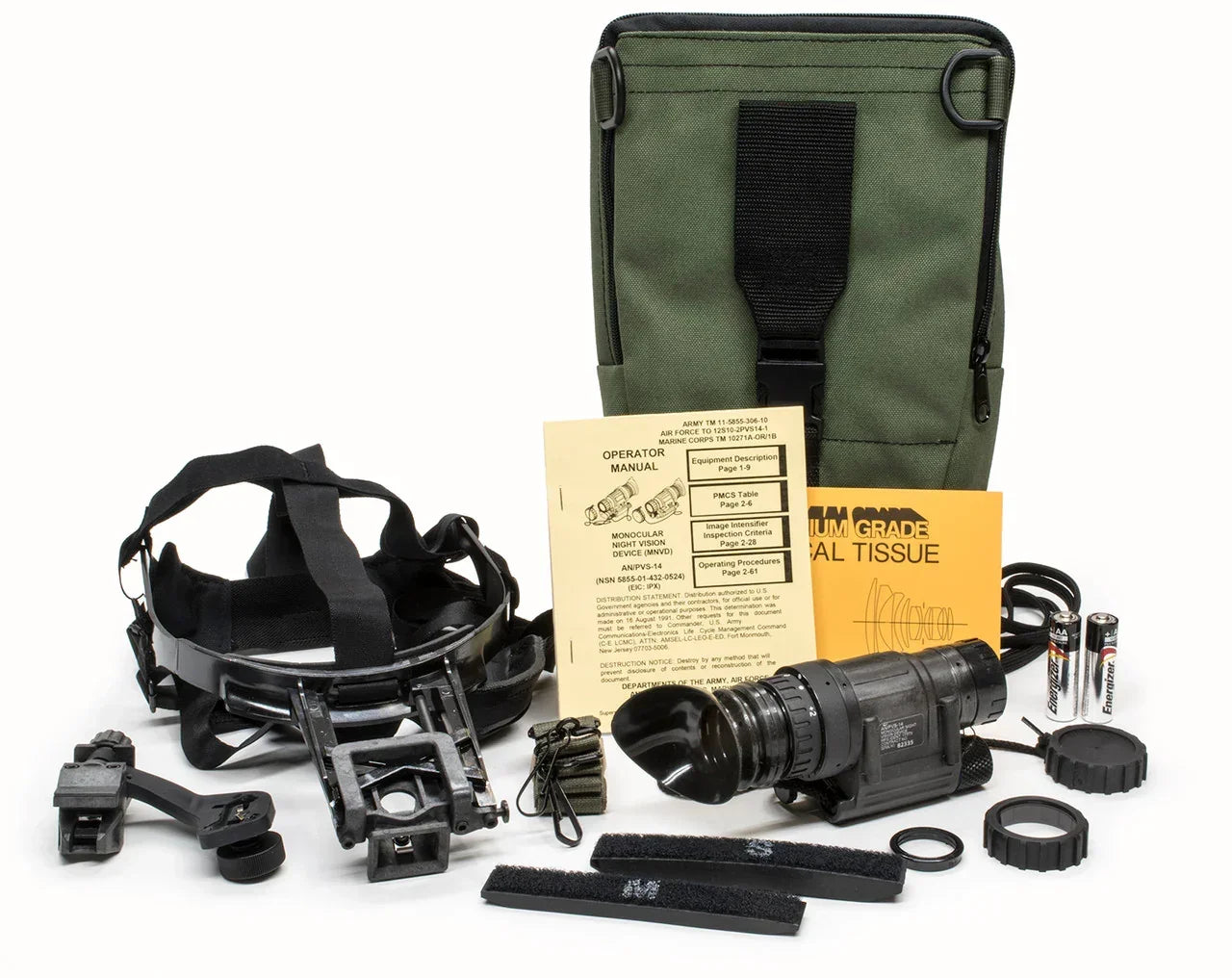 AN/PVS-14 Gen 3 Night Vision Monocular White Phosphor Elbit FOM 2300 min. - Night Vision Universe