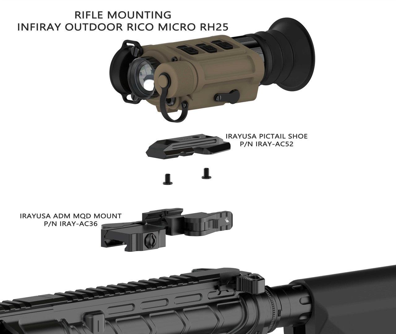 iRayUSA RICO MICRO PICTAIL Helmet/Weapon Shoe AC52 - NVU