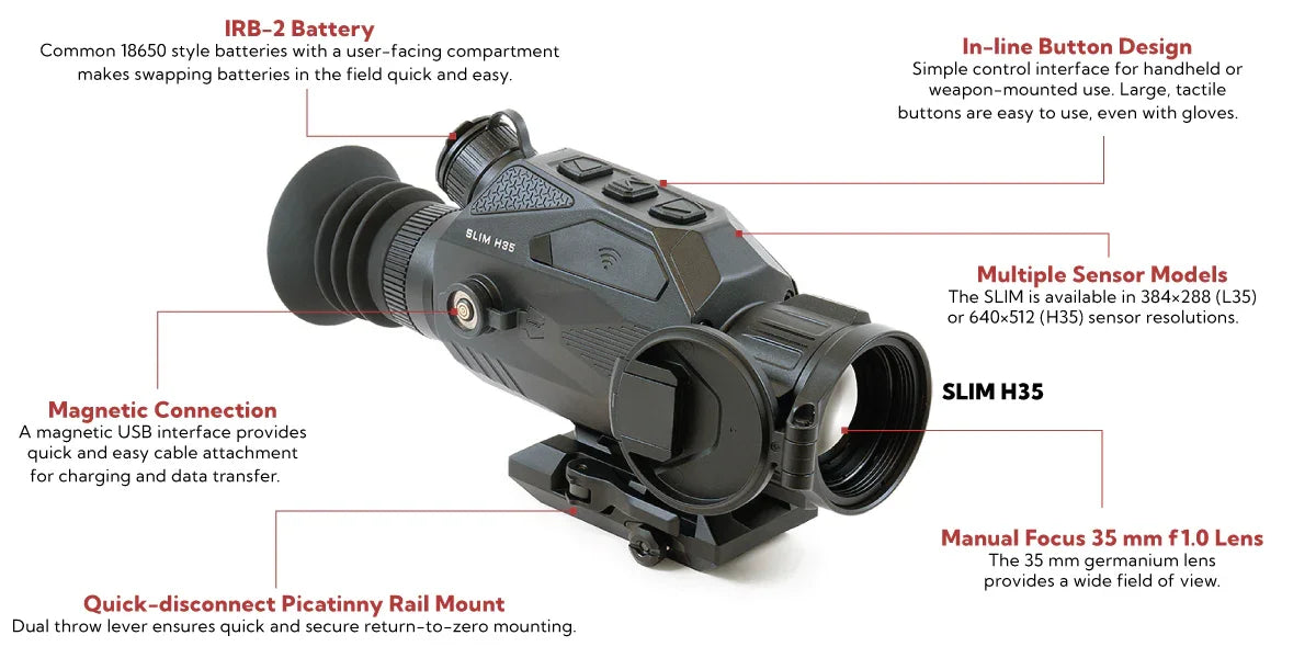 Nocpix SLIM H35 Multi-Function Thermal Optic 640 - Night Vision Universe