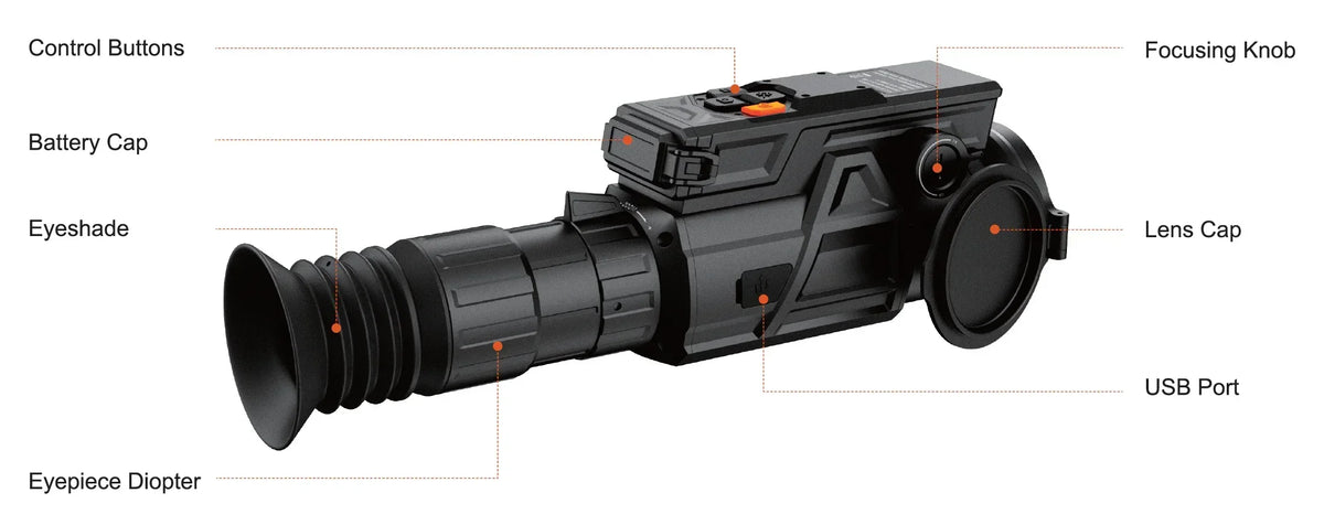 RIX DBH D6 LRF 640x512 12um 60hz 3x Thermal Scope - Night Vision Universe