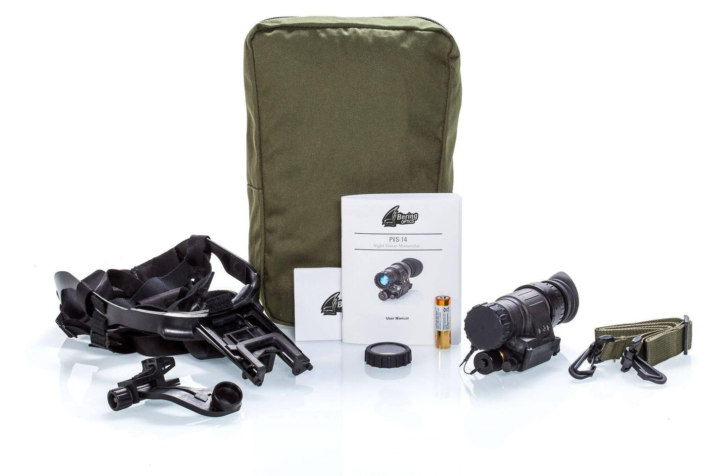 Bering Optics PVS-14BE Gen 2+ B&W Night Vision Monocular BE72140MGW - NVU