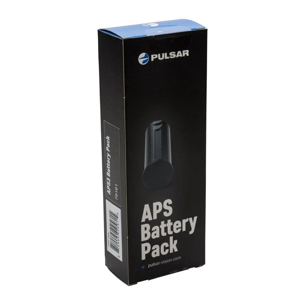 Pulsar APS battery pack retail box for night vision devices on white background