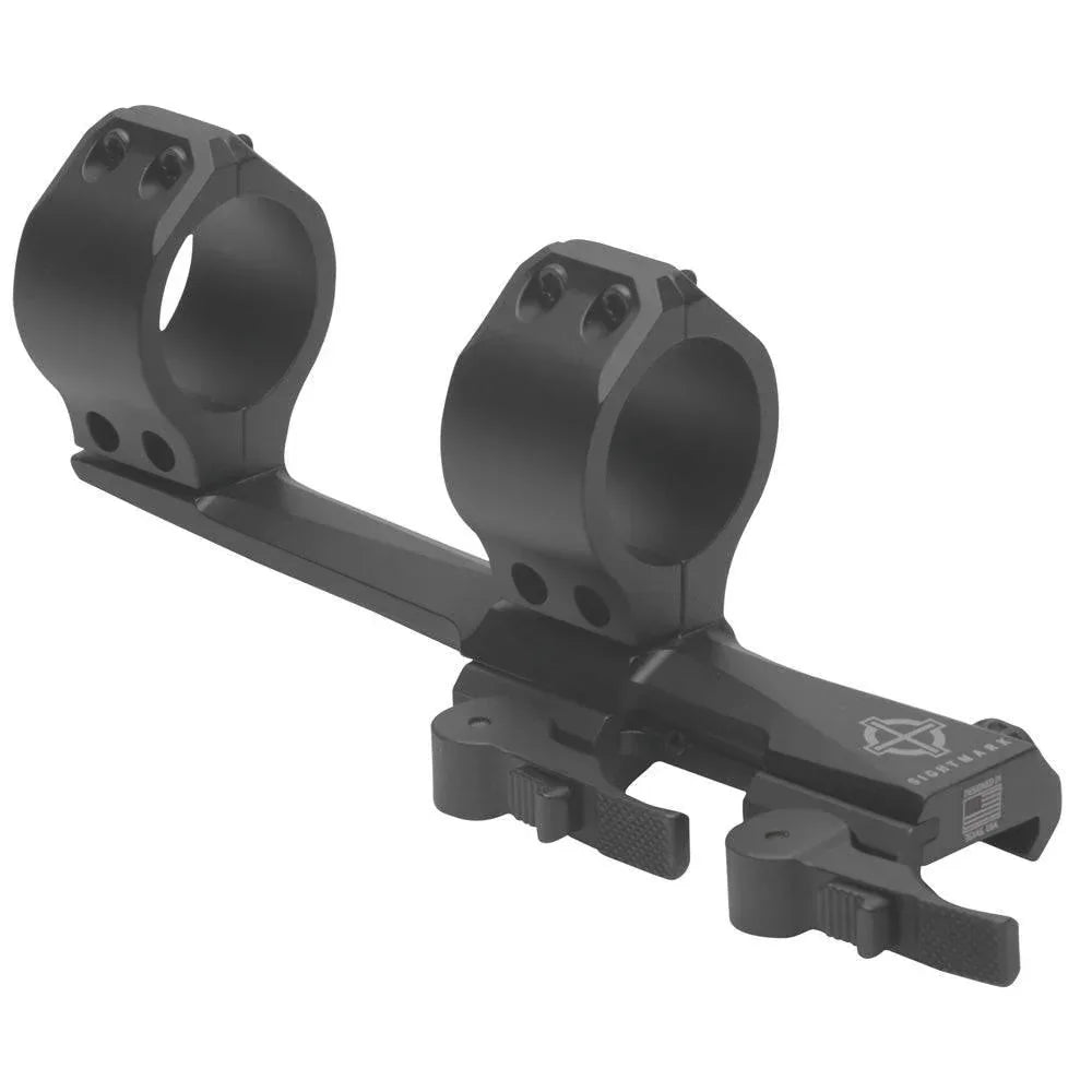 30mm quick detach cantilever mount for scopes, black, with dual locking levers