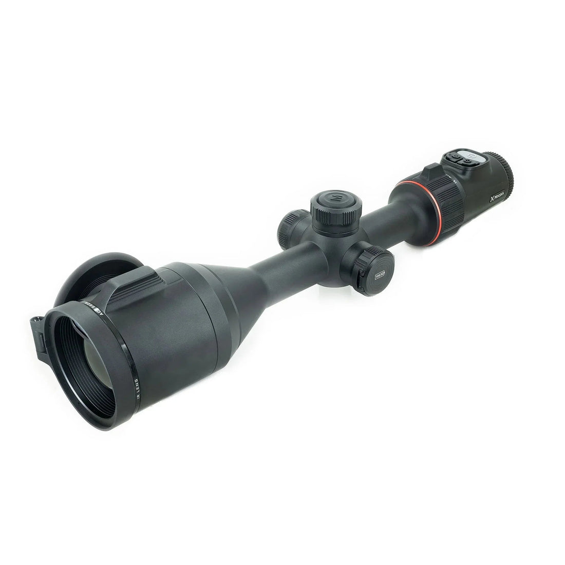 High-quality thermal scope for rifles, black, with adjustment dials and digital controls