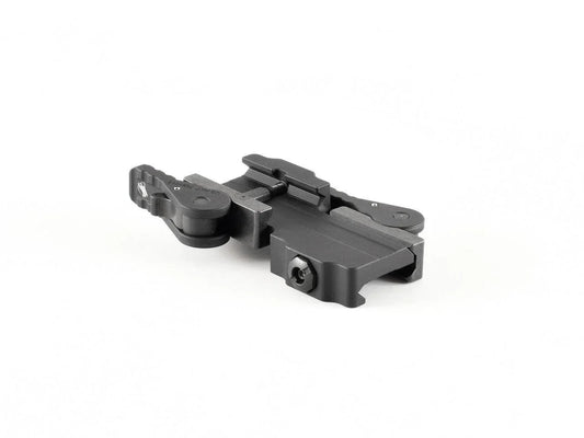 Black quick detach scope mount on white background, night vision accessory