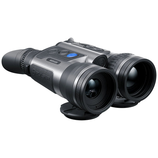 Thermal binoculars night vision device with dual lenses on a white background