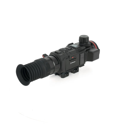 Nocpix thermal night vision scope with red accents and control buttons