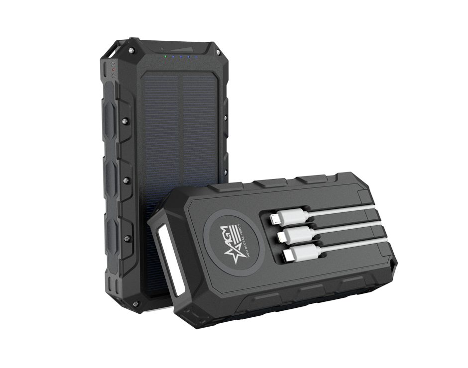 AGM Wireless Charging Solar Powerbank