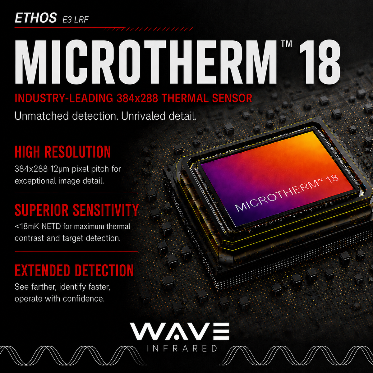 Wave Infrared ETHOS E3 LRF Extreme Thermal Scope 384 44mm