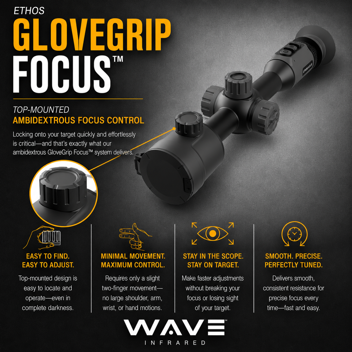 Wave Infrared ETHOS E3 LRF Extreme Thermal Scope 384 44mm