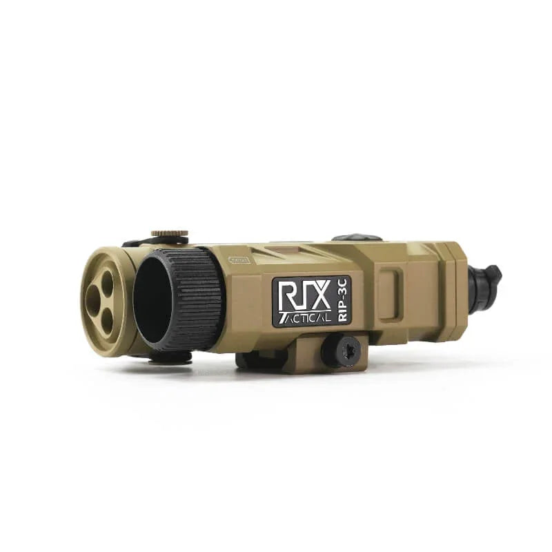 RJX Tactical RIP-3C tan night vision optic device with lens and control knob