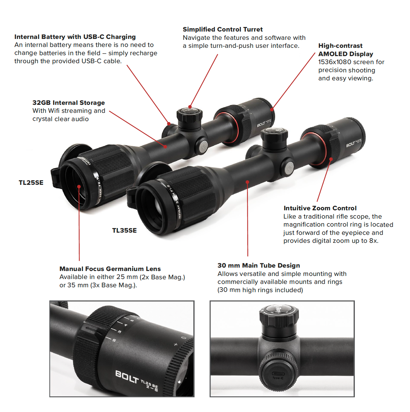 InfiRay Outdoor BOLT TL35 SE 35mm 384 Thermal Scope