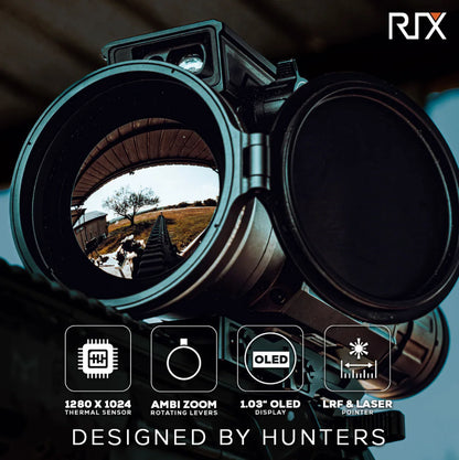 RIX DBH D12 LRF 1280 12um 50hz 3x 75mm Thermal Scope