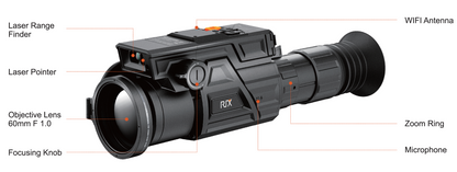 RIX DBH D6 LRF 640x512 12um 60hz 3x Thermal Scope