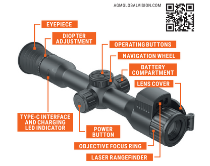 AGM Spectrum LRF 4K Mini Digital Day/Night Vision Rifle Scope 🔥SALE🔥