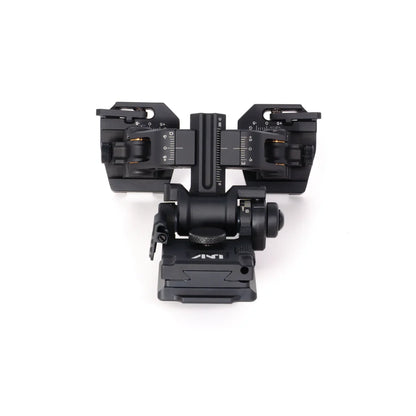 tactical night vision goggle mount adapter with adjustment dials on white background