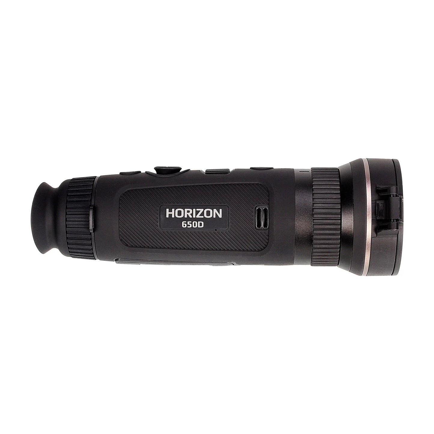 Horizon 650D thermal imaging monocular with black exterior on white background