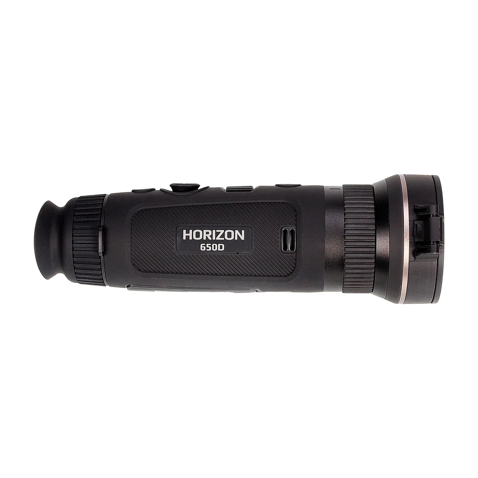 Horizon 650D thermal imaging monocular with black exterior on white background