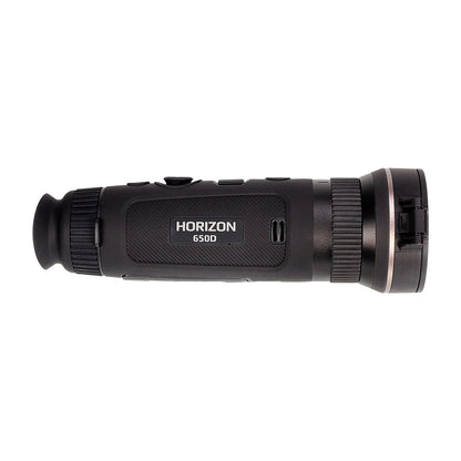 Horizon 650D thermal imaging monocular with black exterior on white background
