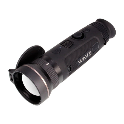 Black WAVE Horizon-650D thermal imaging monocular with lens cover and control buttons