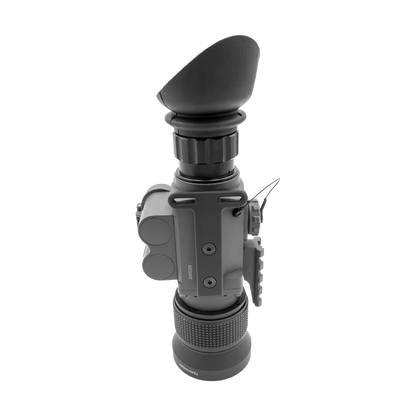 Digital night vision monocular with large eyecup and control buttons, product photo