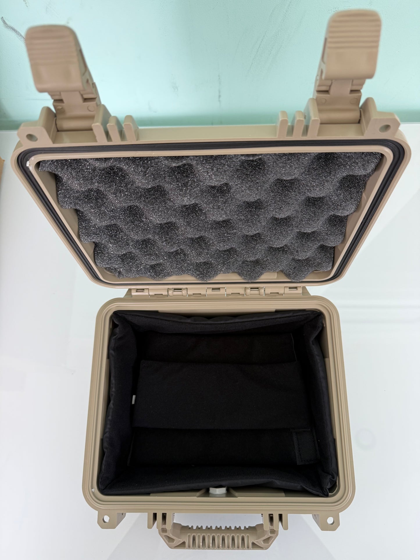 Condition 1 Small 11" Hard Case Empty w/ Dividers - Tan #184 - Night Vision Universe