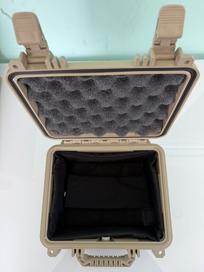 Condition 1 Small 11" Hard Case Empty w/ Dividers - Tan #184 - Night Vision Universe