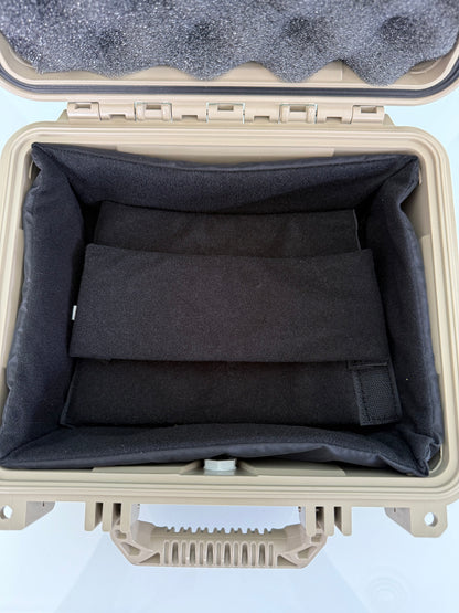 Condition 1 Small 11" Hard Case Empty w/ Dividers - Tan #184 - Night Vision Universe