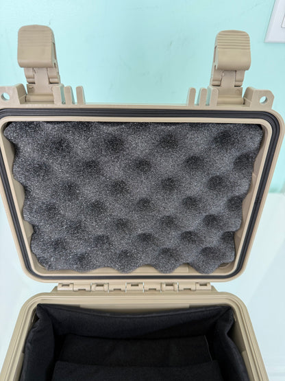 Condition 1 Small 11" Hard Case Empty w/ Dividers - Tan #184 - Night Vision Universe