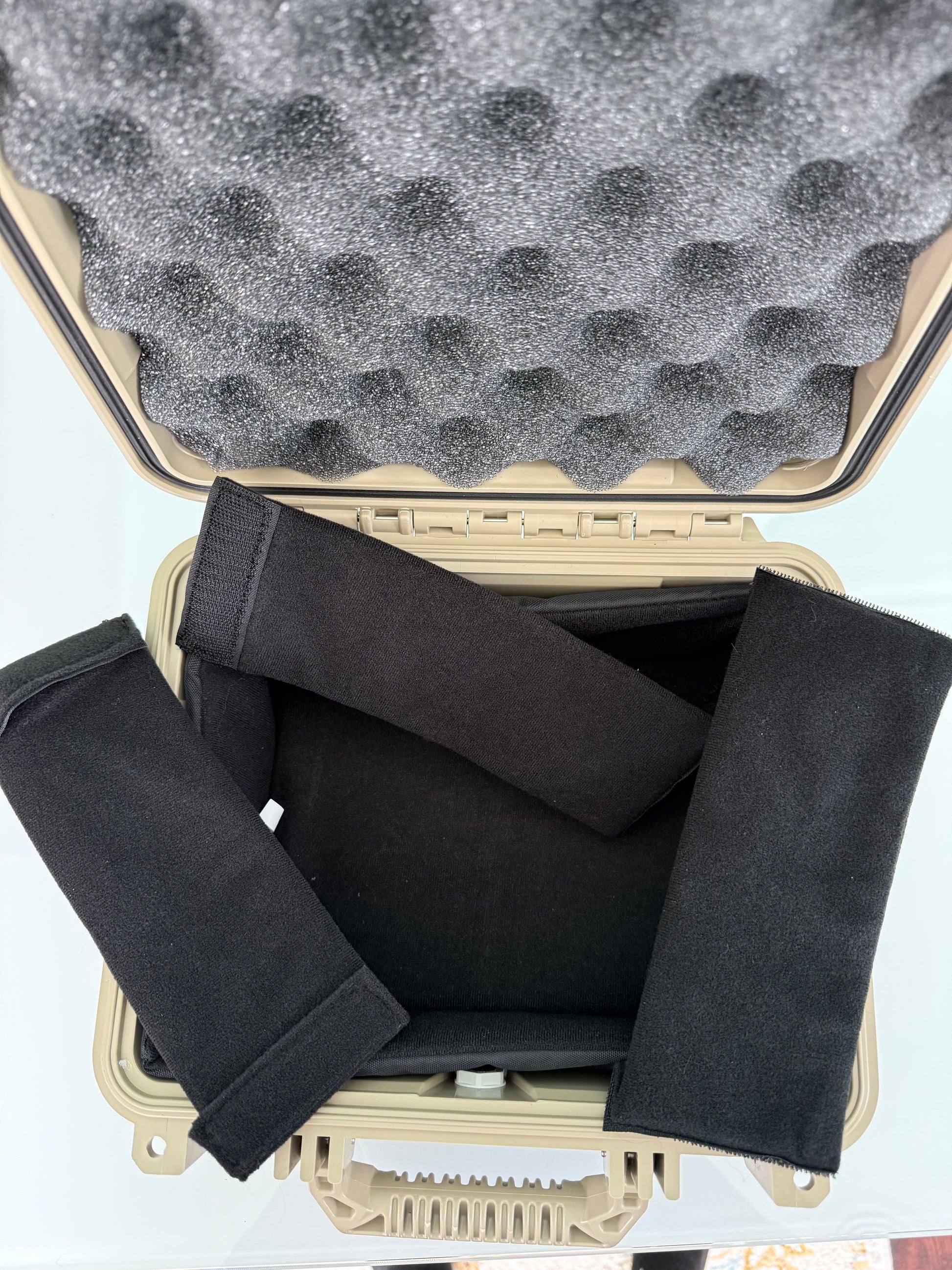 Condition 1 Small 11" Hard Case Empty w/ Dividers - Tan #184 - Night Vision Universe