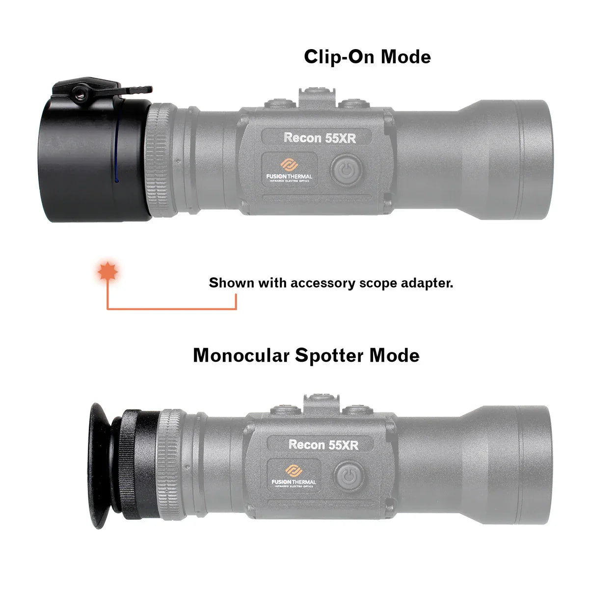 Fusion Thermal Recon 55XR 640 Clip-on Thermal Scope 55mm - Night Vision Universe