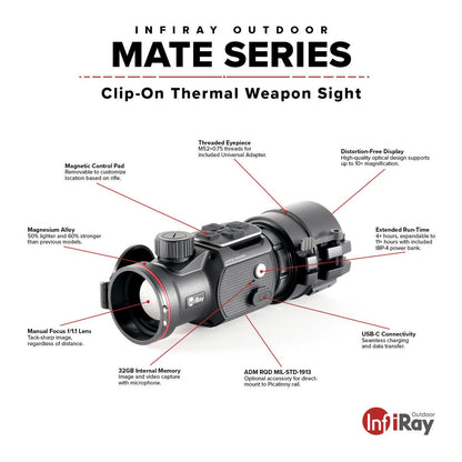 InfiRay Outdoor MATE 640 50mm Clip-On Thermal Scope 🔥HOT SALE🔥 - NVU