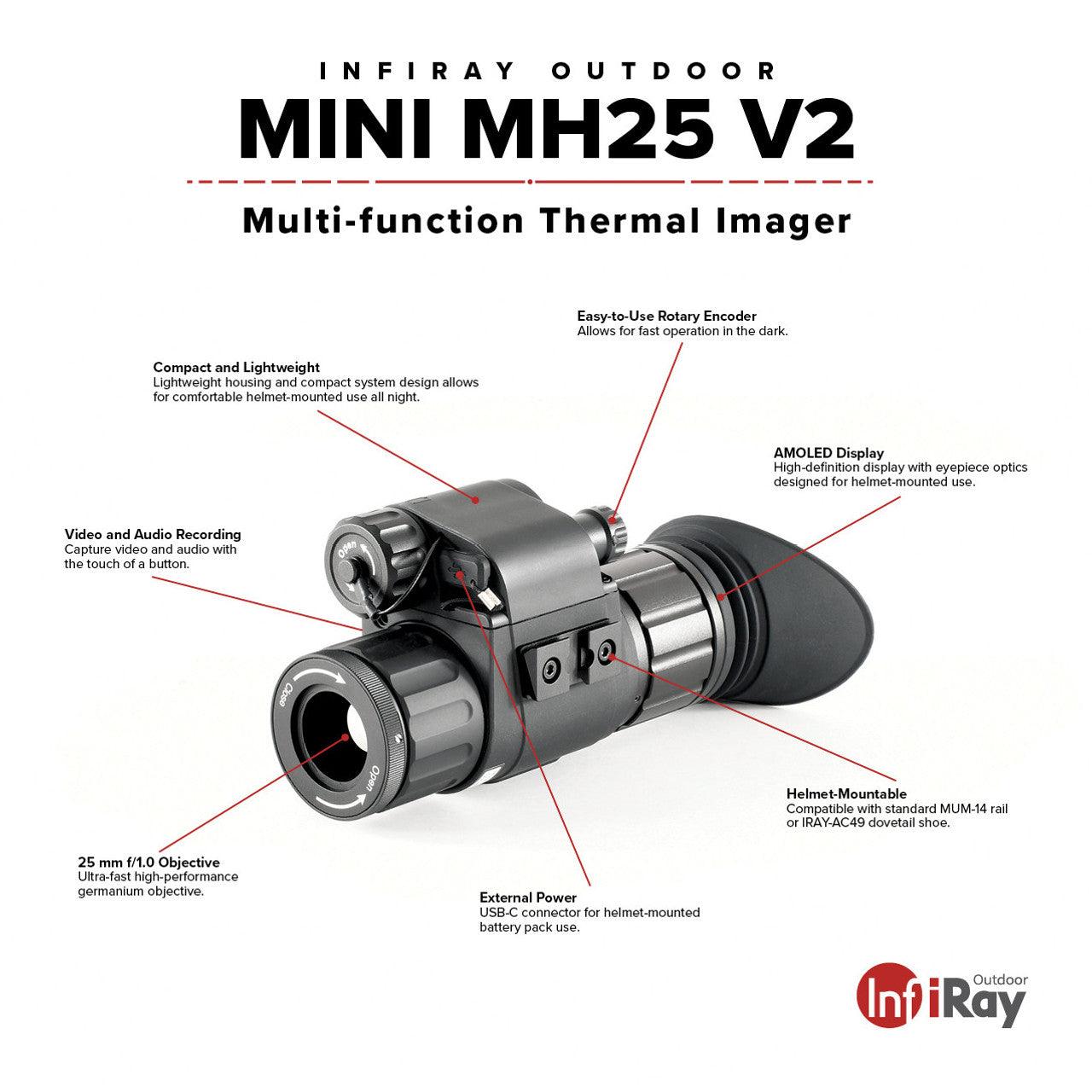 InfiRay Outdoor MH25 V2 25mm Mini Thermal Monocular - NVU