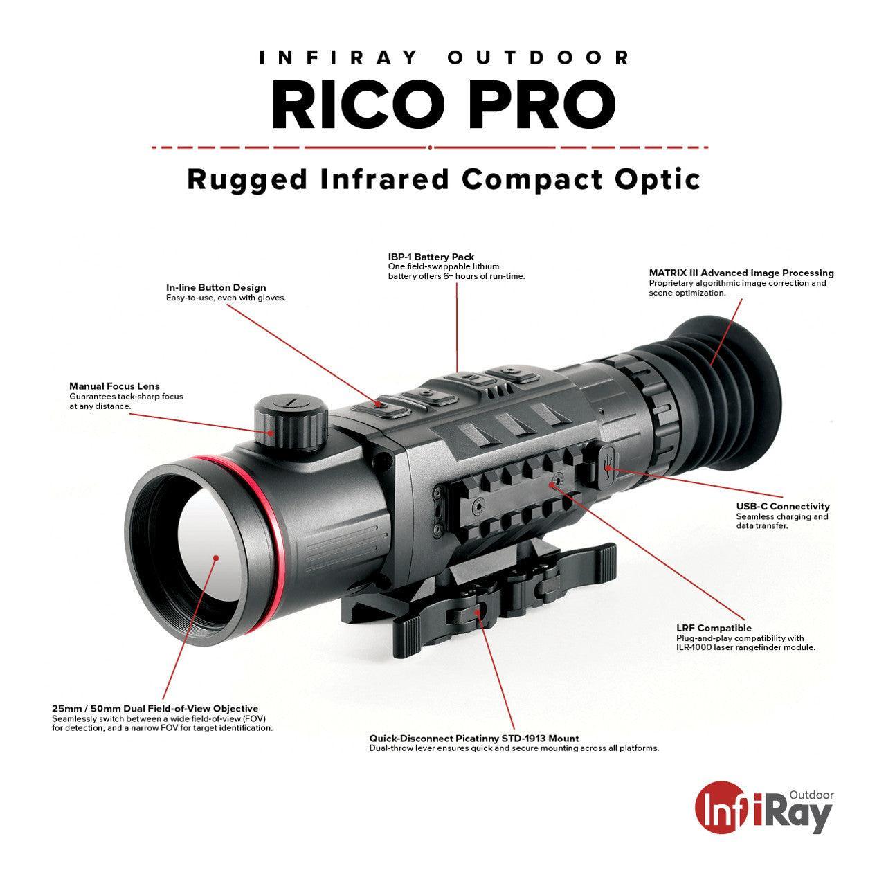 InfiRay Outdoor RICO PRO 640 Variable 25/50mm Thermal Scope 🔥SALE🔥 - NVU