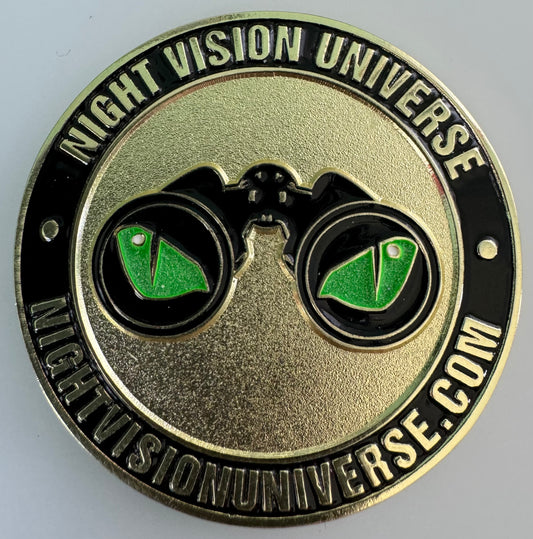 Night Vision Universe - NVU Let Us Be Your Eyes In The Dark Challenge Coin - Night Vision Universe
