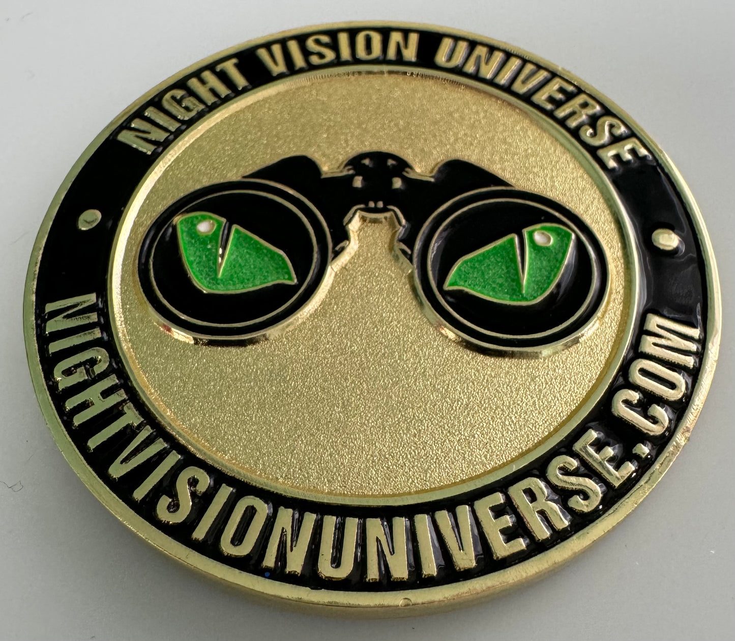 Night Vision Universe - NVU Let Us Be Your Eyes In The Dark Challenge Coin - Night Vision Universe