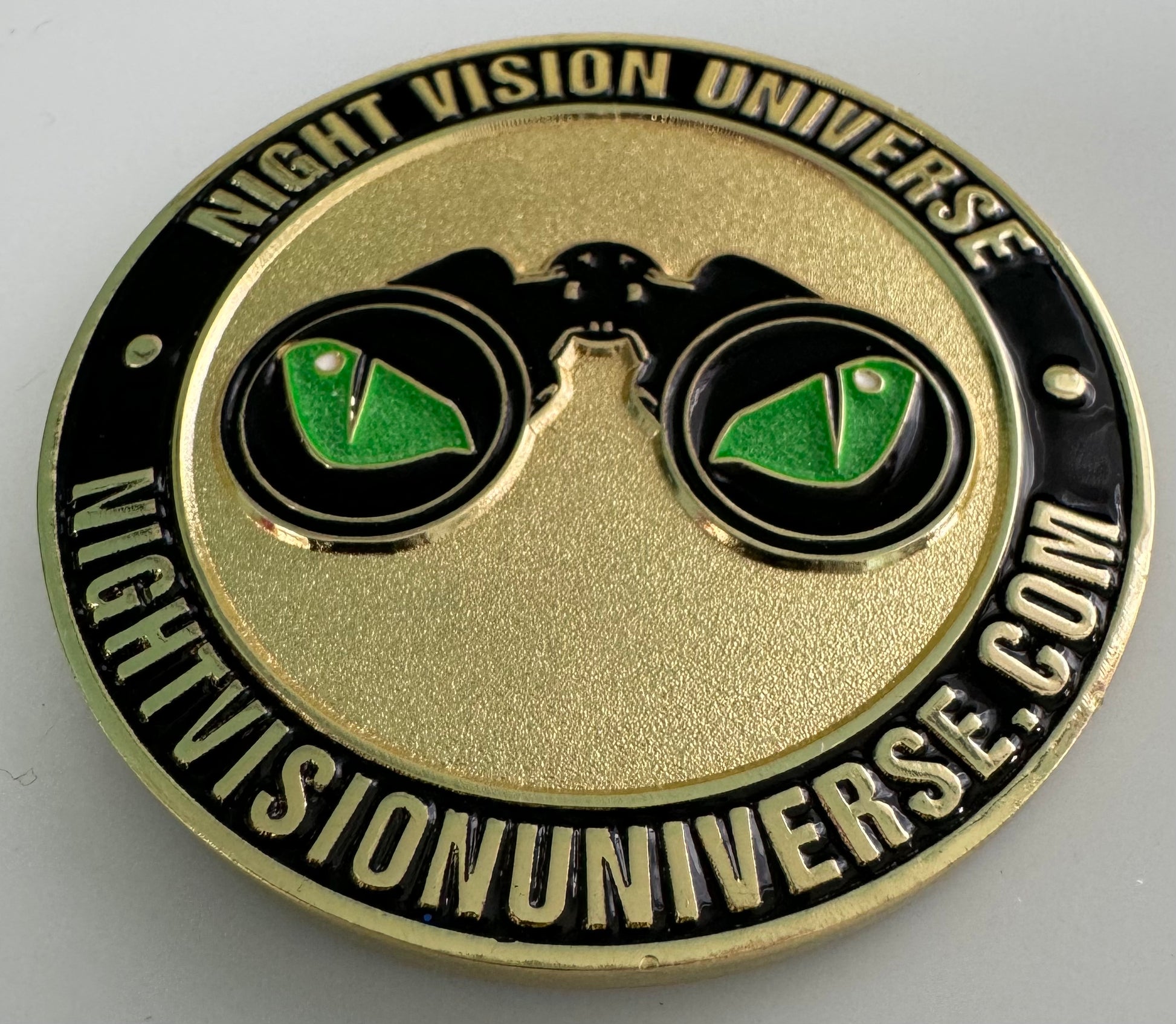 Night Vision Universe - NVU Let Us Be Your Eyes In The Dark Challenge Coin - Night Vision Universe