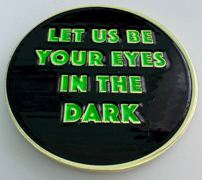 Night Vision Universe - NVU Let Us Be Your Eyes In The Dark Challenge Coin - NVU