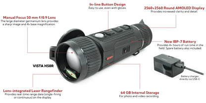 Nocpix VISTA LRF H50R Thermal Monocular 640 🔥SALE🔥 - Night Vision Universe