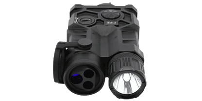 Compact handheld night vision monocular with large lens and control buttons