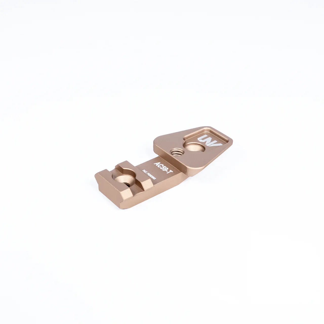 Tan anodized night vision mount adapter with UNV branding on white background