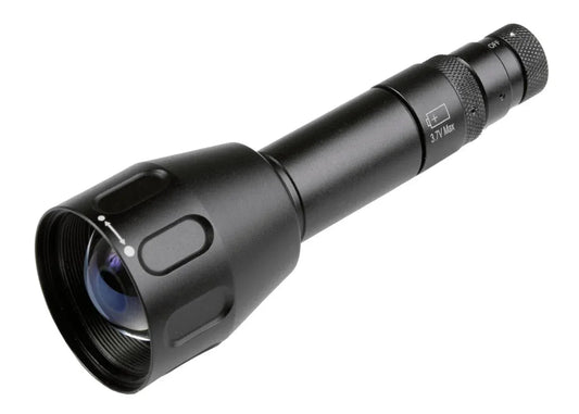 Black long range infrared illuminator flashlight for night vision optics